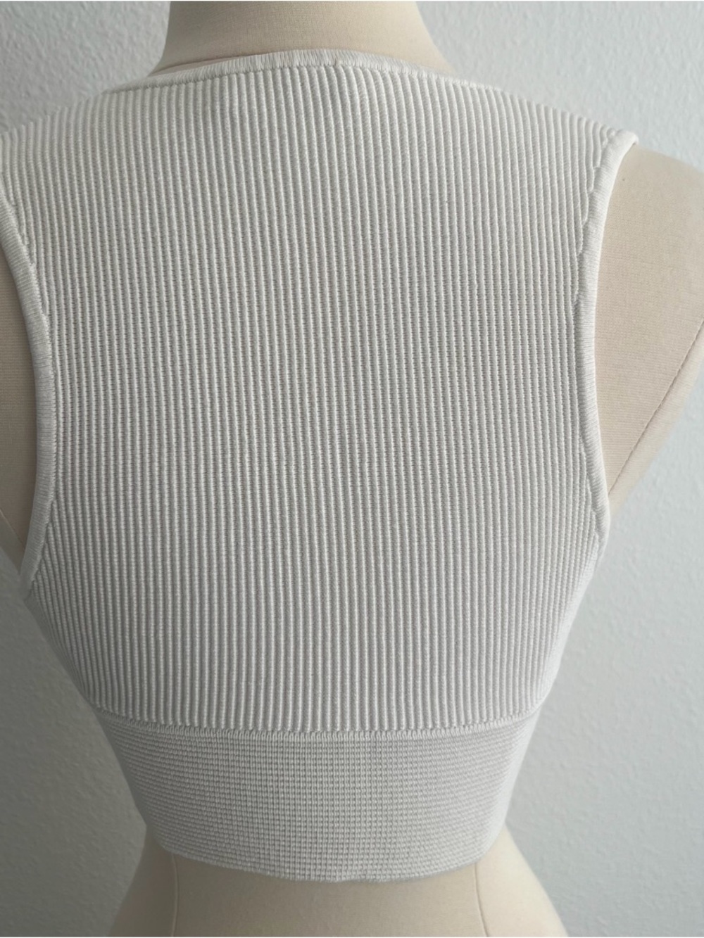 Babaton Textured Knit Crop Top in Cream - Picture 6 of 9